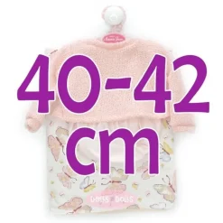 Tenue pour poupée Antonio Juan 40-42 cm - Pull en laine rose avec couverture imprimée