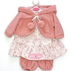 Tenue pour poupée Antonio Juan 52 cm - Collection Mi Primer Reborn - Robe fleurie avec veste rose clair