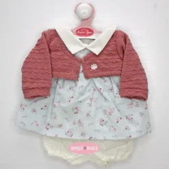 Tenue pour poupée Antonio Juan 40-42 cm - Robe fleurie bleue avec veste