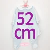 Tenue pour poupée Antonio Juan 52 cm - Collection Mi Primer Reborn - Pyjama bleu avec bonnet et dou-dou