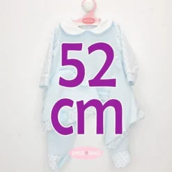 Tenue pour poupée Antonio Juan 52 cm - Collection Mi Primer Reborn - Pyjama bleu avec bonnet et dou-dou