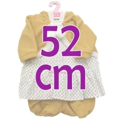 Tenue pour poupée Antonio Juan 52 cm - Collection Mi Primer Reborn - Robe fleurie avec veste moutarde