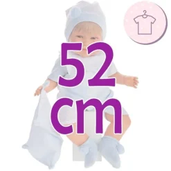 Tenue pour poupée Antonio Juan 52 cm - Collection Mi Primer Reborn - Pyjama d'été bleu avec bonnet et dou-dou