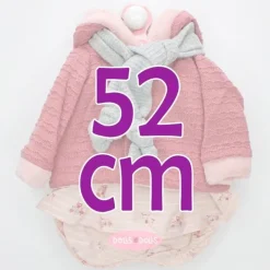 Tenue pour poupée Antonio Juan 52 cm - Collection Mi Primer Reborn - Ensemble rose avec veste et écharpe