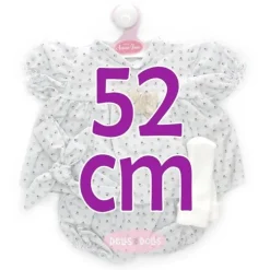 Tenue pour poupée Antonio Juan 52 cm - Collection Mi Primer Reborn - Robe à motifs de fleurs et de cercles