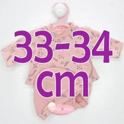 Tenue pour poupée Antonio Juan 33-34 cm - Ensemble rose avec chapeau