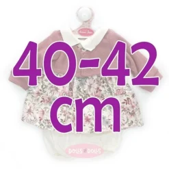Tenue pour poupée Antonio Juan 40-42 cm - Robe florale et veste en laine