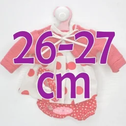 Tenue pour poupée Antonio Juan 26-27 cm - Robe à pois fuchsia avec veste et bandeau