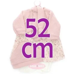Tenue pour poupée Antonio Juan 52 cm - Collection Mi Primer Reborn - Robe rose à fleurs avec veste et chapeau