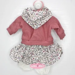 Tenue pour poupée Antonio Juan 33-34 cm - Ensemble mauve et fleurs