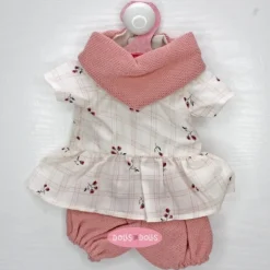 Tenue pour poupée Antonio Juan 33-34 cm - Ensemble de carrés et de fleurs avec une écharpe