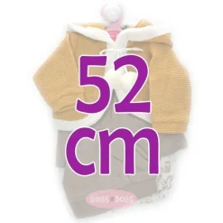 Tenue pour poupée Antonio Juan 52 cm - Collection Mi Primer Reborn - Tenue marron et moutarde