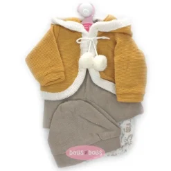 Tenue pour poupée Antonio Juan 52 cm - Collection Mi Primer Reborn - Tenue marron et moutarde