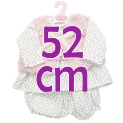 Tenue pour poupée Antonio Juan 52 cm - Collection Mi Primer Reborn - Tenue florale avec gilet rose