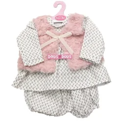 Tenue pour poupée Antonio Juan 52 cm - Collection Mi Primer Reborn - Tenue florale avec gilet rose