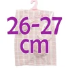 Tenue pour poupée Antonio Juan 26-27 cm - Couverture à carreaux rose et blanc avec bonnet et bavoir