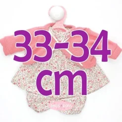 Tenue pour poupée Antonio Juan 33-34 cm - Ensemble floral fuchsia avec veste fuchsia