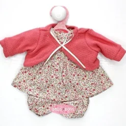 Tenue pour poupée Antonio Juan 33-34 cm - Ensemble floral fuchsia avec veste fuchsia