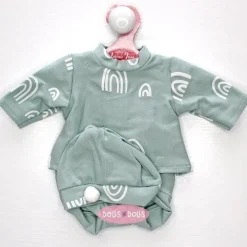 Tenue pour poupée Antonio Juan 33-34 cm - Ensemble vert arc-en-ciel avec chapeau