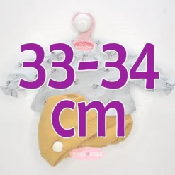 Tenue pour poupée Antonio Juan 33-34 cm - Ensemble petites fleurs-moutarde avec chapeau