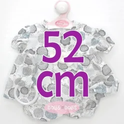 Tenue pour poupée Antonio Juan 52 cm - Collection Mi Primer Reborn - Ensemble fleur bleue avec bandeau et anneau de dentition