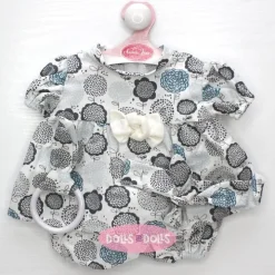 Tenue pour poupée Antonio Juan 52 cm - Collection Mi Primer Reborn - Ensemble fleur bleue avec bandeau et anneau de dentition