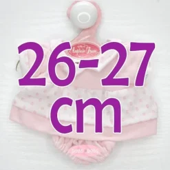 Tenue pour poupée Antonio Juan 26-27 cm - Robe rose à pois