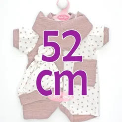 Tenue pour poupée Antonio Juan 52 cm - Collection Mi Primer Reborn - Ensemble à pois rose foncé avec casquette