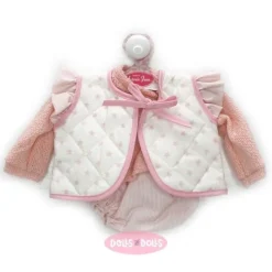 Tenue pour poupée Antonio Juan 40-42 cm - Pull en laine rose avec gilet à étoiles roses