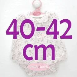 Tenue pour poupée Antonio Juan 40-42 cm - Robe fleurs mauves et rayures roses