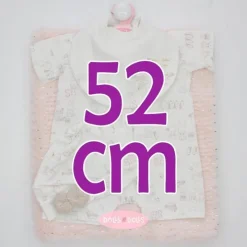 Tenue pour poupée Antonio Juan 52 cm - Collection Mi Primer Reborn - Pyjama ours en peluche avec bonnet et châle