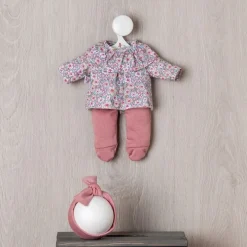 Tenue pour poupée Así 28 cm - Chemise à fleurs avec guêtre et diadème rose pour poupée Gordi