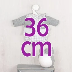 Tenue pour poupée Así 36 cm - Ensemble pololo et veste grise pour poupée Koke