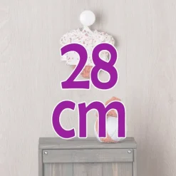 Tenue pour poupée Así 28 cm - Chemise à fleurs avec culotte et diadème rose vif pour poupée Gordi