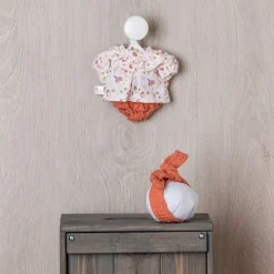 Tenue pour poupée Así 28 cm - Chemise à fleurs avec culotte et diadème rose vif pour poupée Gordi