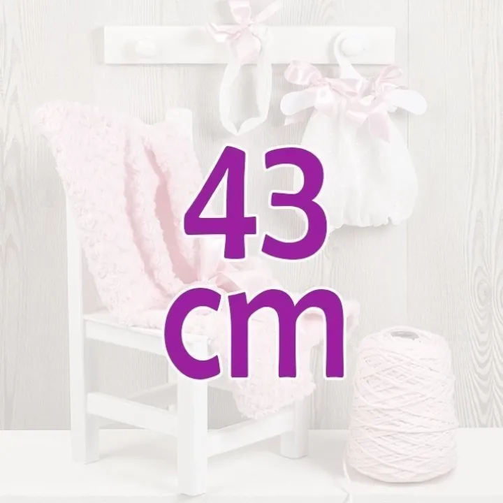 Tenue pour poupée Así 43 cm - Barboteuse avec couverture datcha rose pour María