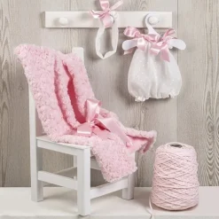 Tenue pour poupée Así 43 cm - Barboteuse avec couverture datcha rose pour María