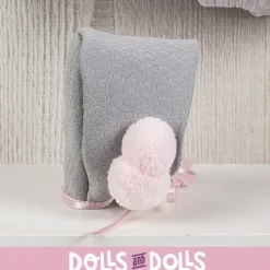 Tenue pour poupée Así 36 cm - Robe rose avec veste grise ajourée pour Koke