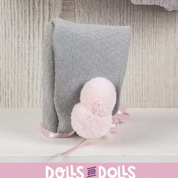 Tenue pour poupée Así 36 cm - Robe rose avec veste grise ajourée pour Koke