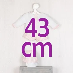 Tenue pour poupée Así 43 cm - Ensemble pantalon rayé rose pour poupée Pablo