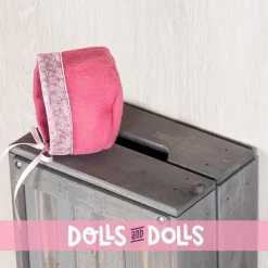 Tenue pour poupée Así 46 cm - Robe fleurie rose plastron fuchsia pour poupée Léo