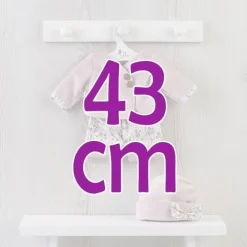 Tenue pour poupée Así 43 cm - Tenue en velours vieux rose pour poupée María