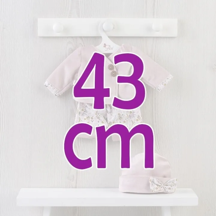 Tenue pour poupée Así 43 cm - Tenue en velours vieux rose pour poupée María