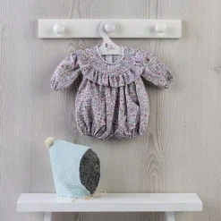 Tenue pour poupée Así 43 cm - Barboteuse à fleurs avec volant et chapeau vert menthe pour poupée Pablo