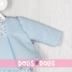 Tenue pour poupée Así 36 cm - Ensemble caraco et pololo en maille bleu clair pour poupée Koke