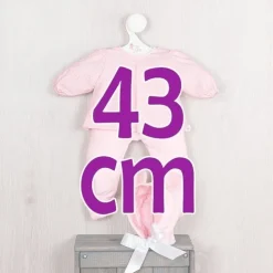 Tenue pour poupée Así 43 cm - Coeurs roses sertis de bonnet à oreilles pour poupée María