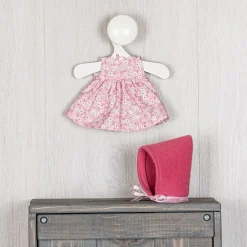 Tenue pour poupée Así 20 cm - Robe fleurie rose à capuche fuchsia pour poupée Bomboncín
