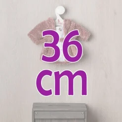 Tenue pour poupée Así 36 cm - Peignoir rose avec sous-vêtements blancs pour poupée Alex