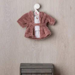 Tenue pour poupée Así 36 cm - Peignoir rose avec sous-vêtements blancs pour poupée Alex