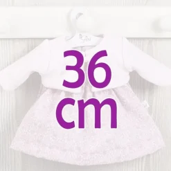 Tenue pour poupée Así 36 cm - Robe rose fleurie avec veste plumeti pour Guille